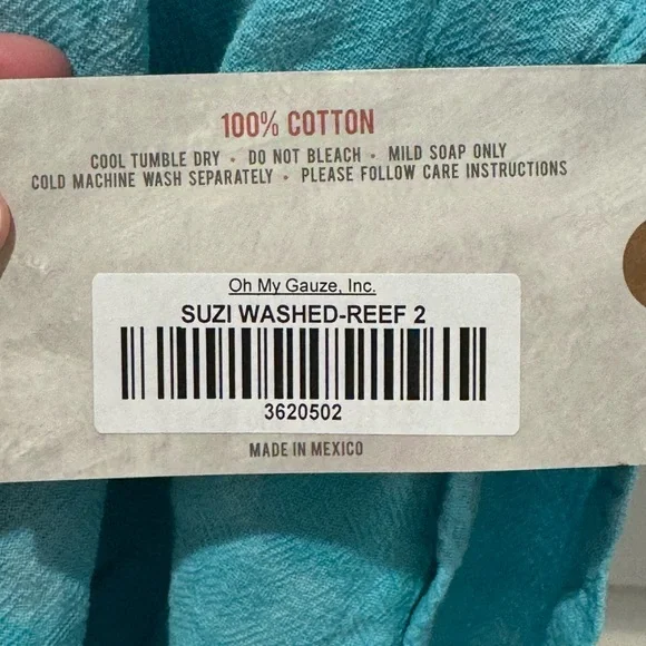 NWT Oh My Gauze! M (Size 2) Blue Tie Dye Suzi Washed Cotton Tunic - Picture 4 of 8